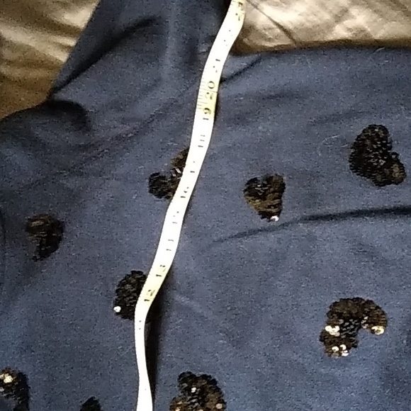 Jcrew Sequin Beaded flower navy sweatshirt,largenever worn - Picture 3 of 3